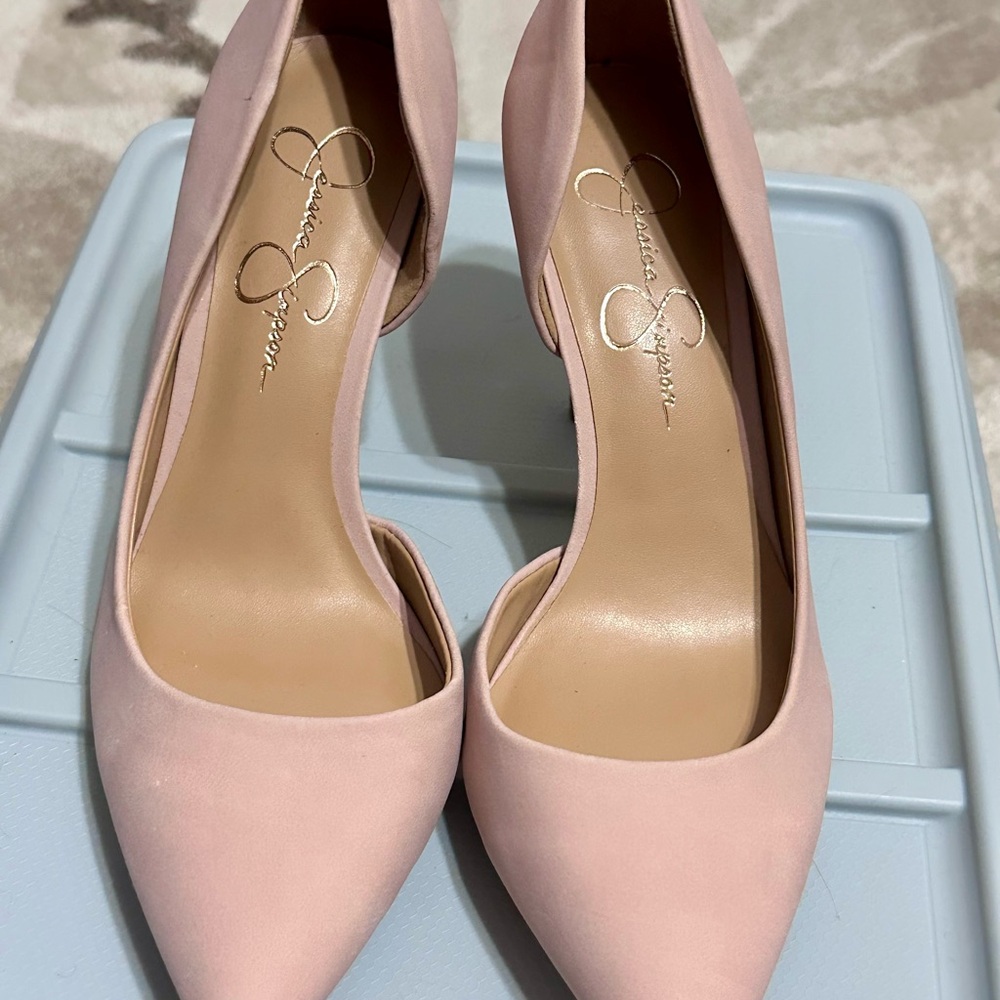 Jessica Simpson Blush Pink Suede Prizma D'Orsay Pumps